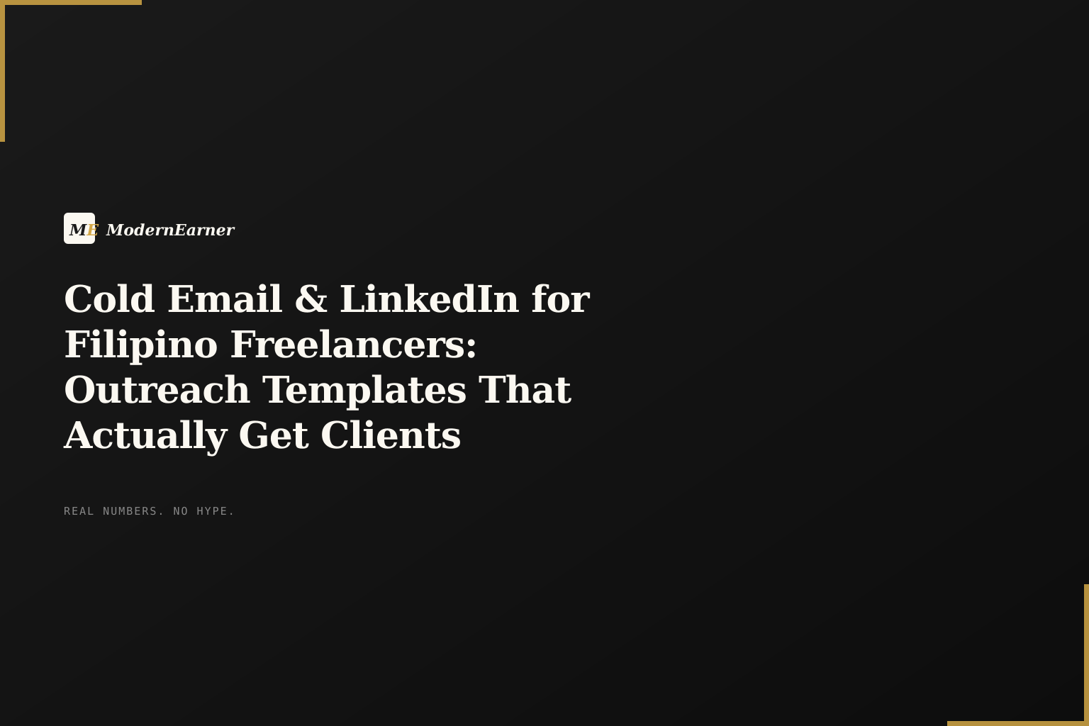 Cold Email & LinkedIn for Filipino Freelancers: Outreach Templates That Actually Get Clients (2026)